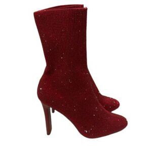 ALDO “Faelora” Red Rhinestone Ankle Booties in Like New Condition – Size 6